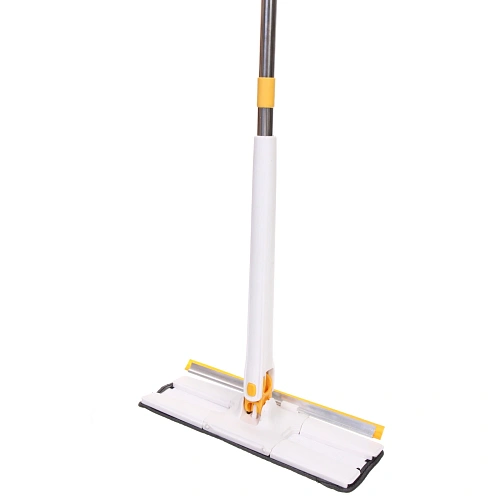 Швабра с отжимом, ручка 125 см Skay цвет белый в комплекте две насадки_3