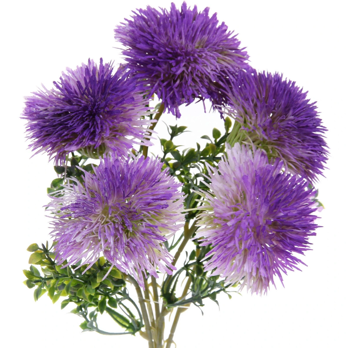 Искусственные цветы "Волшебство лета" 32см Одуванчики 5 цветков сиреневые