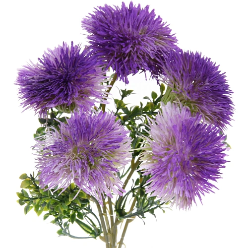 Искусственные цветы Волшебство лета 32см Одуванчики 5 цветков сиреневые_3