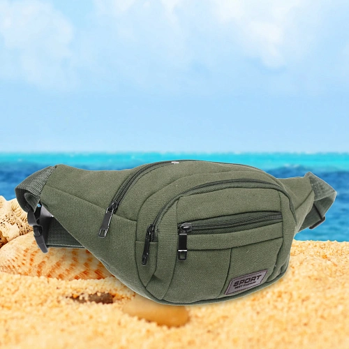 Сумка на пояс Sport leader - Street Fashion, 4 кармана, цвет хаки, 35166см_4