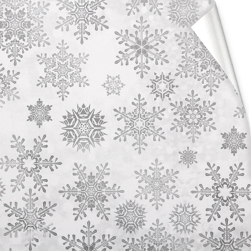 Бумага упаковочная 50х70 см "Метель", серебро