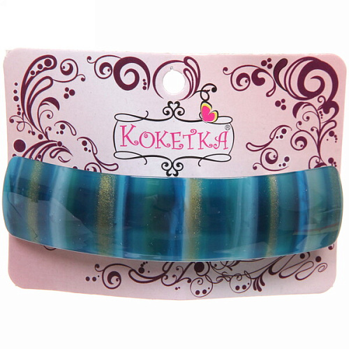 Заколка автомат Calista - Mina, овал, 6 цветов, 92,5см (Кокетка)_4