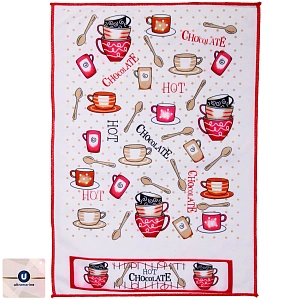 Полотенце кухонное "Kitchen - Горячий шоколад" 40*57 см, микрофибра 200 гр/м2