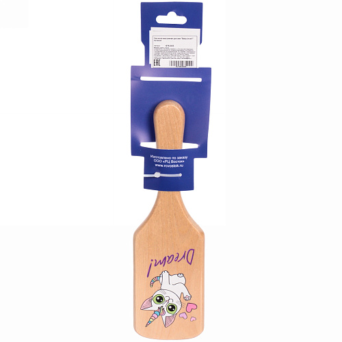 Расческа массажная детская Baby brush Котенок, цвет корич, 226,5см_4