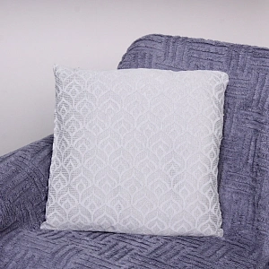 Чехол для декоративной подушки "FLORAL", 43*43 см, цвет серый