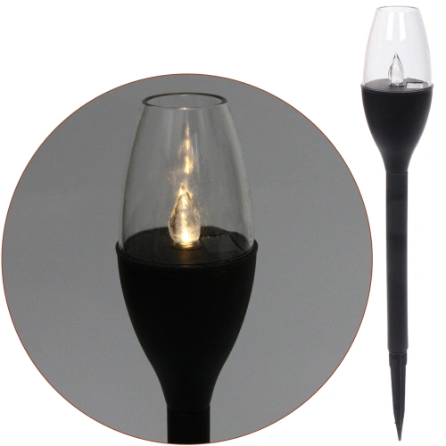 Светильник на солн.батарее "Пламя огня" 43*6,5 см, Теплый белый