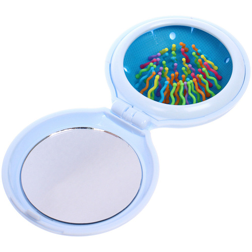 Расческа массажная складная детская АМОР, микс 4 дизайна, 6,52см (PVC коробка)_6