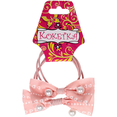 Резинки для волос детские 2шт МЯТНЫЙ БУМ, бусинки, микс 5 цветов, d-55см (Кокетка)_5