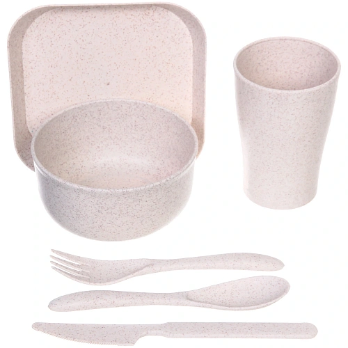 Набор для пикника ЭкоЛайф25предм (4тарелки, 4салатника, 4стакана,4 ложки,4 вилки,4ножа, подставка)_3