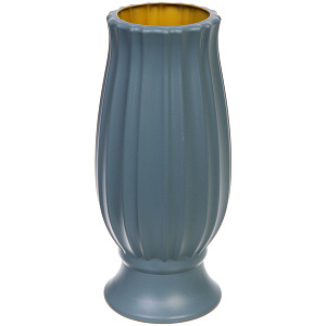 Ваза из пластика "Вивьен" 10*24см цвет серый