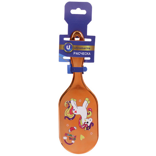 Расческа массажная детская зеркальная Animals, стильные Единорожки, микс 4 цвета, 7,523 см (блистер Ultramarine)_5