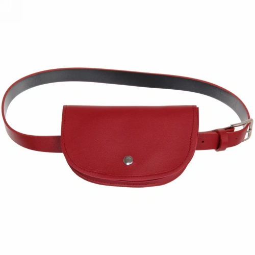 Сумка поясная "Street Fashion", цвет бордовый, 17*11*105см