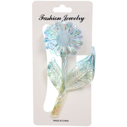 Заколка-краб для волос Мон Пион, подсолнух, микс 6 цветов, 11см (Блистер)_8