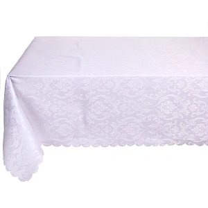 Скатерть 148*180 см "Классика", узоры, цвет белый