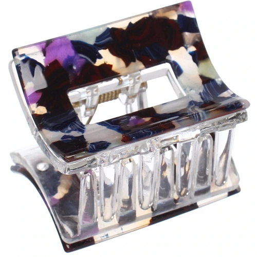 Заколка - краб для волос AKS-EMPIRE, квадрат, цвет микс 6 цветов, 3,62,7см_11