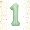 Шар фольгированный 32'/81см "Цифра "1" (зеленый)
