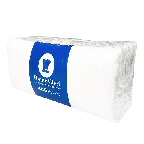 Салфетки бумажные 24*12 ЛИЛИЯ Home chef, 1сл., 400 шт