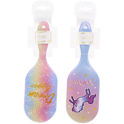 Расческа массажная овальная ТВОИ МЕЧТЫ, микс 4 дизайна, 237,5см (PVC подвес)_5