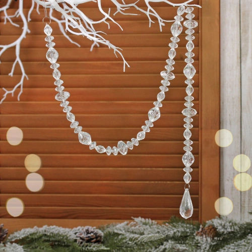 Украшение новогоднее "Волшебная ночь" 80 см, Прозрачный