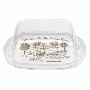 Масленка с декором 18,9*11*6,9см