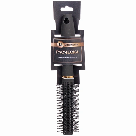 Расческа массажная брашинг  "СЕКРЕТ ТВОЕЙ КРАСОТЫ", цвет черный, матовое покрытие, 4*22см