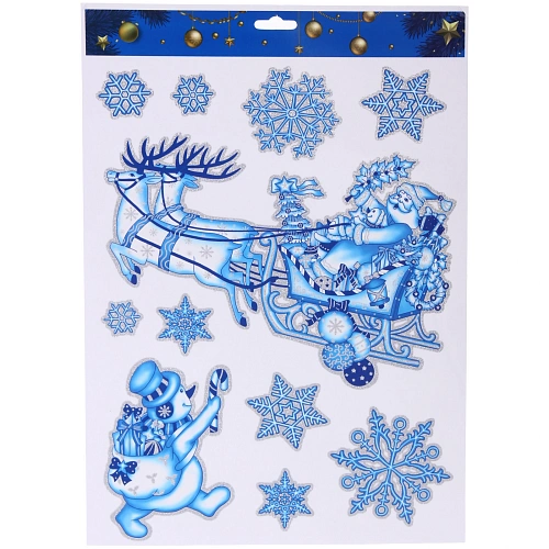 Наклейка на стекло Волшебная зима 4119 см, микс_10