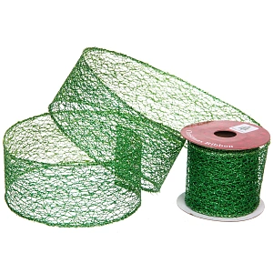 Лента для декорирования "Сказка" 6,3 см, 2,7 м, Изумруд