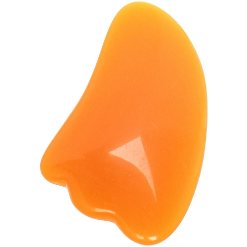 Массажер для лица и шеи декольте Лопатка Gua sha, волна, цвет кораловый, в холщевом мешочке,105см25,3гр_5