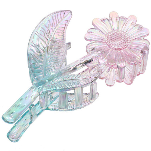 Заколка-краб для волос Мон Пион, подсолнух, микс 6 цветов, 11см (Блистер)_12