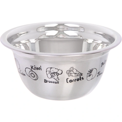 Миска из нержавеющей стали 0,8л 16*7,5см с рисунком