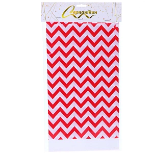 Скатерть "Волны" красная 108*180см, пвх