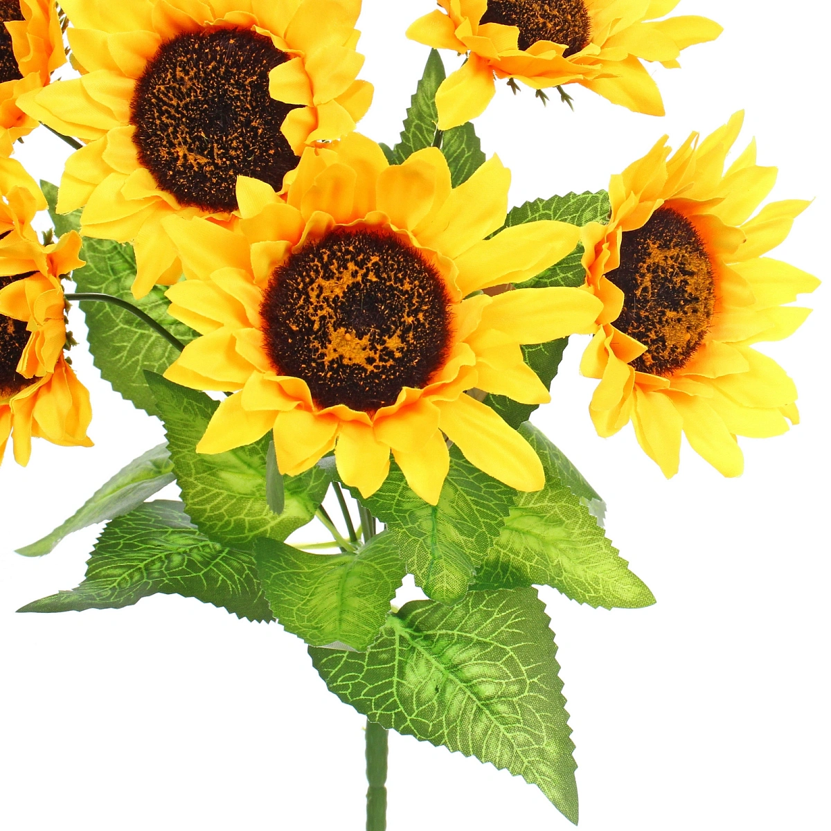Искусственные цветы "Подсолнухи" 34см 7 цветков