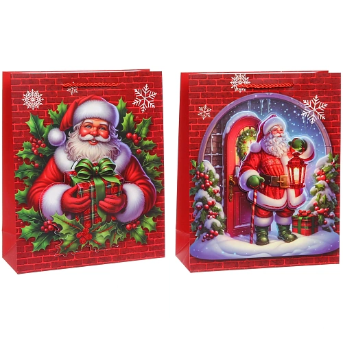 Пакет подарочный Добрый  Дедушка Мороз 32X26X10 см_4