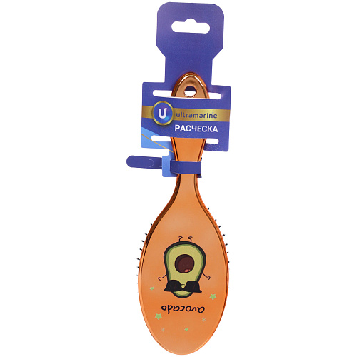 Расческа массажная зеркальная Animals, авокадики, микс 4 цвета, 722 см (блистер Ultramarine)_6