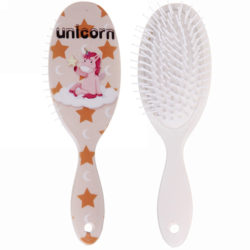 Расчёска массажная Stylish hair - Единорожки, микс 4 вида, овал, 227 см_7