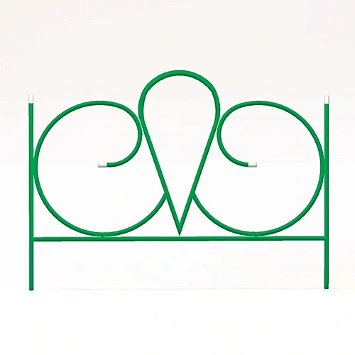 Заборчик садовый "Волна" 57*66*330см (5 деталей)