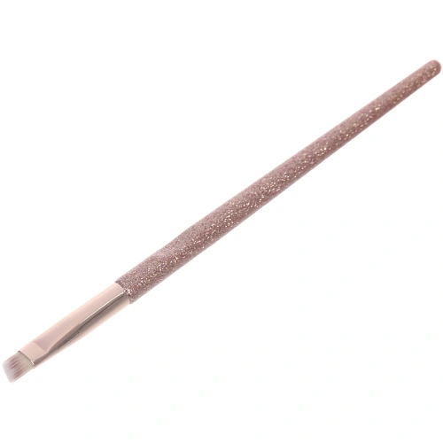 Кисть для макияжа с натуральным ворсом для бровей ДИ МАРКО, цвет пудровый, 17см (PVC коробка)_4