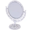 Зеркало настольное в пластиковой оправе "Версаль - Круг", цвет серебро, двухстороннее, 22см