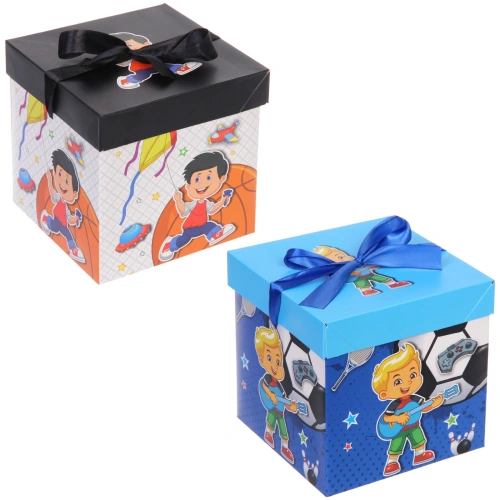 Коробка подарочная "Весёлая игра" 15*15*15 см, микс