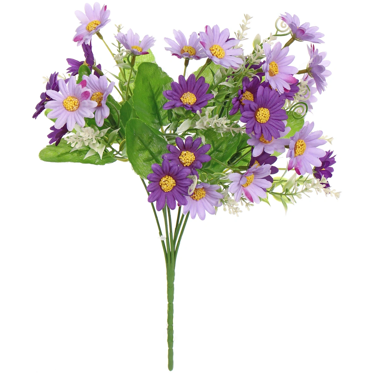 Искусственные цветы "Ромашки" 29см 28 цветков сиреневые