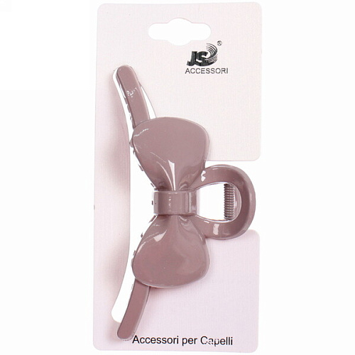 Заколка-краб для волос  на блистере Magic Gloss, бантик, микс 6 цветов, 11см (Кокетка)_23