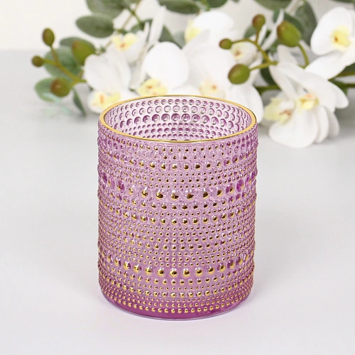 Подсвечник "Хрустальный блеск" 8,5*10 см, Лаванда