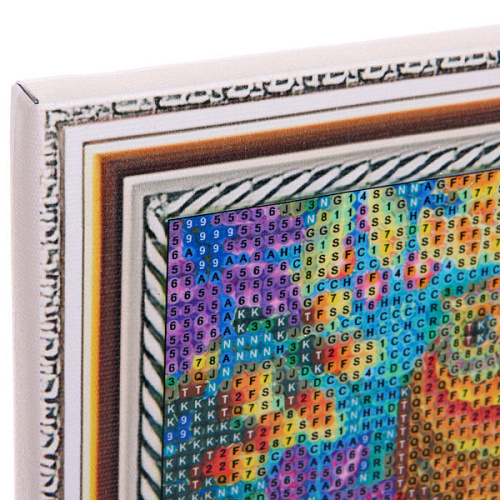 Алмазная мозаика на подрамнике с полным заполнением МИР ЯРКИХ КРАСОК, радужный филин, 2020 см_7