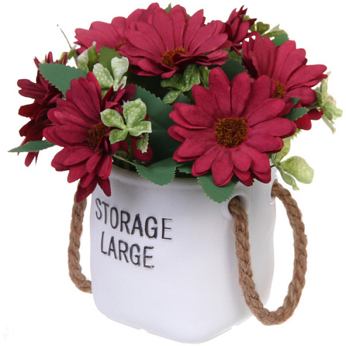 Цветочная композиция Мечта 1020см Ромашки бордовые_8