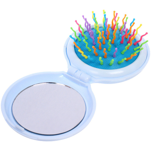 Расческа массажная складная детская АМОР, микс 4 дизайна, 6,52см (PVC коробка)_5