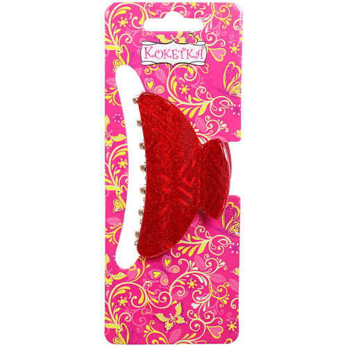 Заколка-краб для волос  ЭЙФОРИЯ, райя, микс 6 цветов, 7см (блистер Кокетка)_11