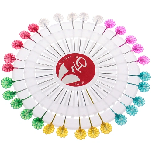 Булавки портновские 30шт Favorite Hous, глянцевые цветочки, 5,5см_4