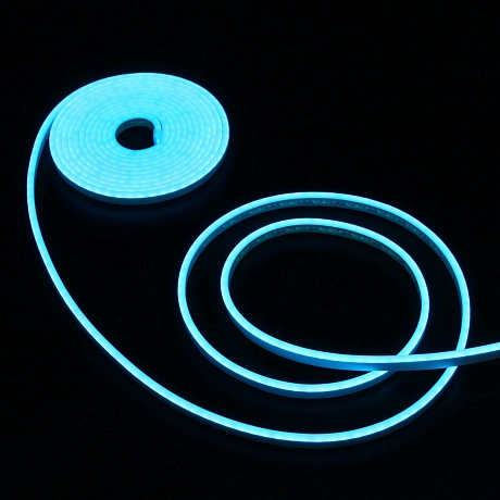 Гирлянда для дома Лента светодиодная NEON 5 м* 10мм, 600 ламп LED, 1 реж, степень защиты IP20, Голубой