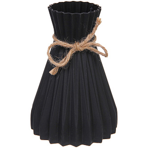 Ваза из пластика "Селин" 12*17см цвет черный