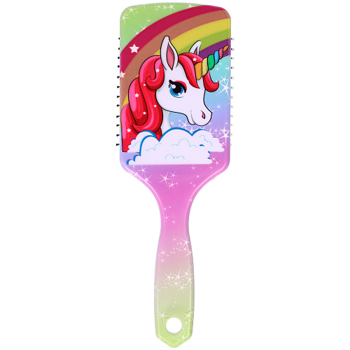 Расческа массажная ЕДИНОРОЖКИ, микс 4 дизайна, 247,5см (PVC упаковка)_3